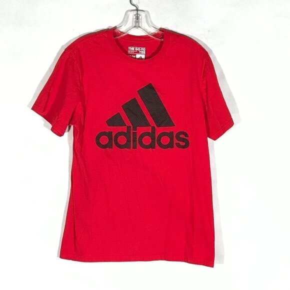 ADIDAS Red Go Tee Short Sleeve  Athletic T Shirt - Picture 1 of 9